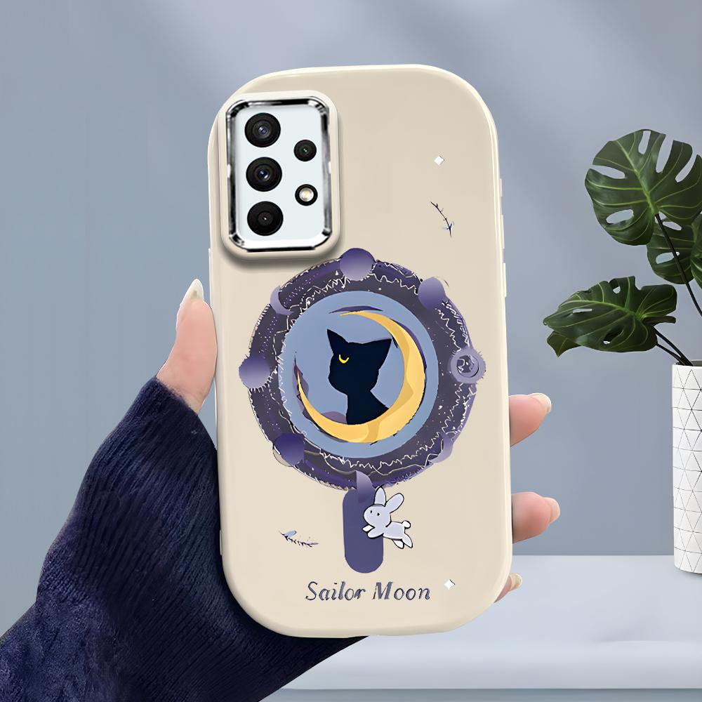 Милый чехол из жидкого силикона Sailor Moon для Samsung Galaxy S24 S23 S20 FE Plus Ultra Note 20 10 A51 A52 A54 A73, противоударный мягкий чехол