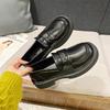 Loafers Women's Shoes 2025 Autumn New Women's Shoes Autumn Wind Small Leather Shoes Black Single Shoes 750-26