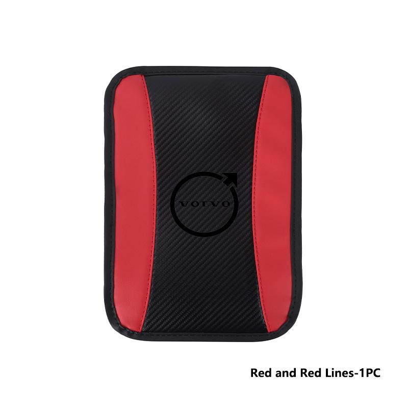 For Volvo Car Console Armrest Pad Carbon Fiber Leather Auto Cushion Cover V50 S60 XC60 S40 XC40 XC90 V60 S80 S90 V70 XC70