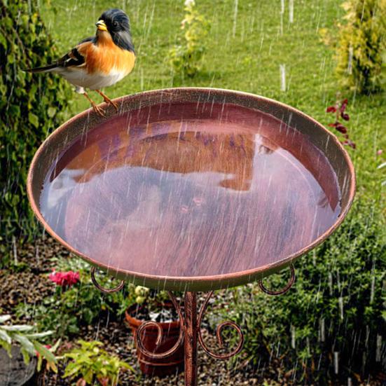 Металлическая ванна для птиц для улицы 30" отдельно стоящая кормушка для птиц с колышками для украшения сада и двора