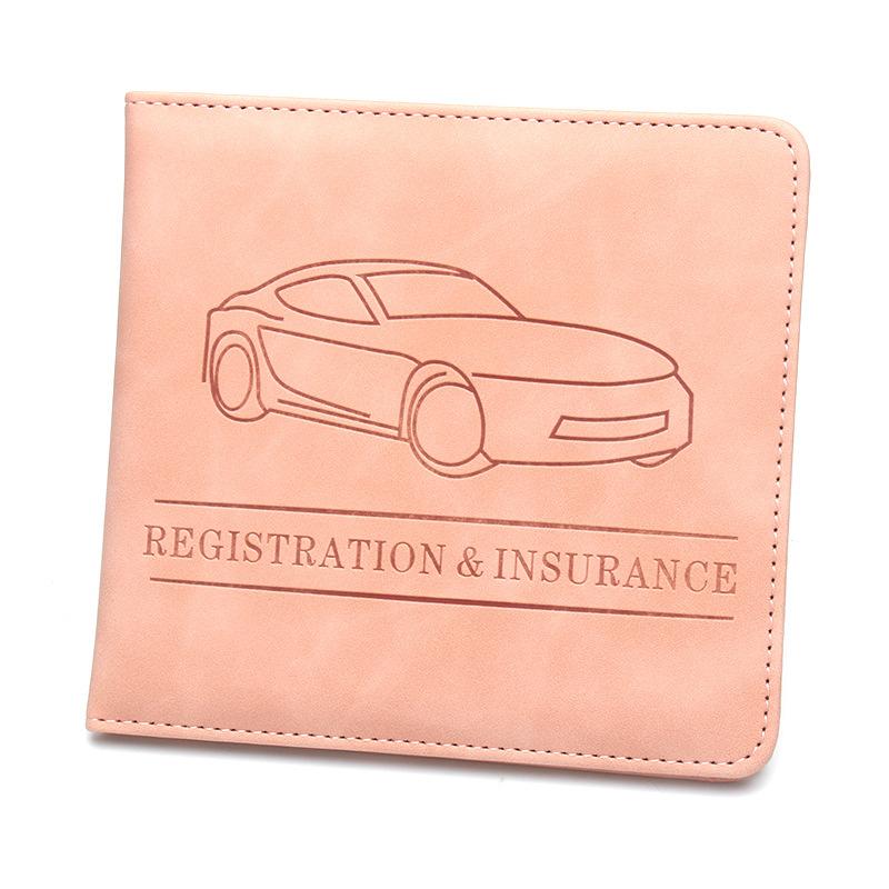 Car Insurance Information File Protection Case Folder PU Leather Short Motorcycle Driving License Protection Case Storage Bag
