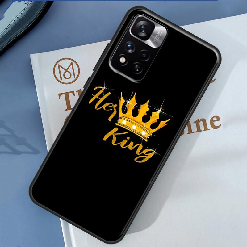 Чехол-пара Crown QUEEN & KING для Xiaomi Redmi 13C 10C 12C 14C Redmi Note 14 13 Pro 12 11 9 10 9S 10S 11S 12S