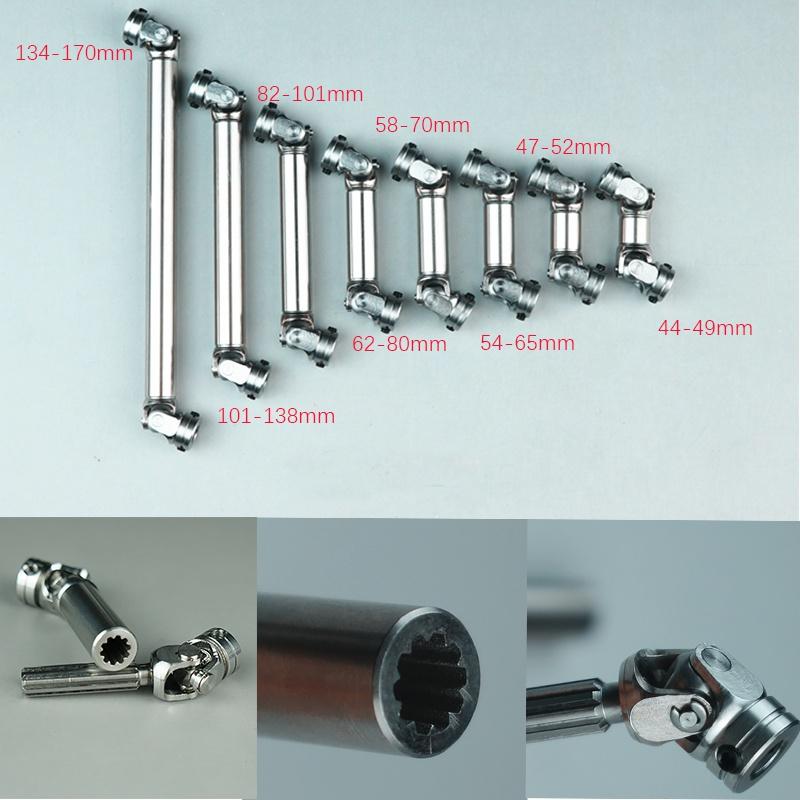 5mm Stainless Steel Spline Inner Hole Universal Joint Drive Shaft CVD Coupling for 1/14 Scale Tamiya Remote Control Truck Tractor Scania