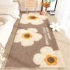 French Style Bedroom Decor Plush Carpet Flower Pattern Carpets for Living Room Fluffy Soft Bedside Rug Thick Washable Floor Mat