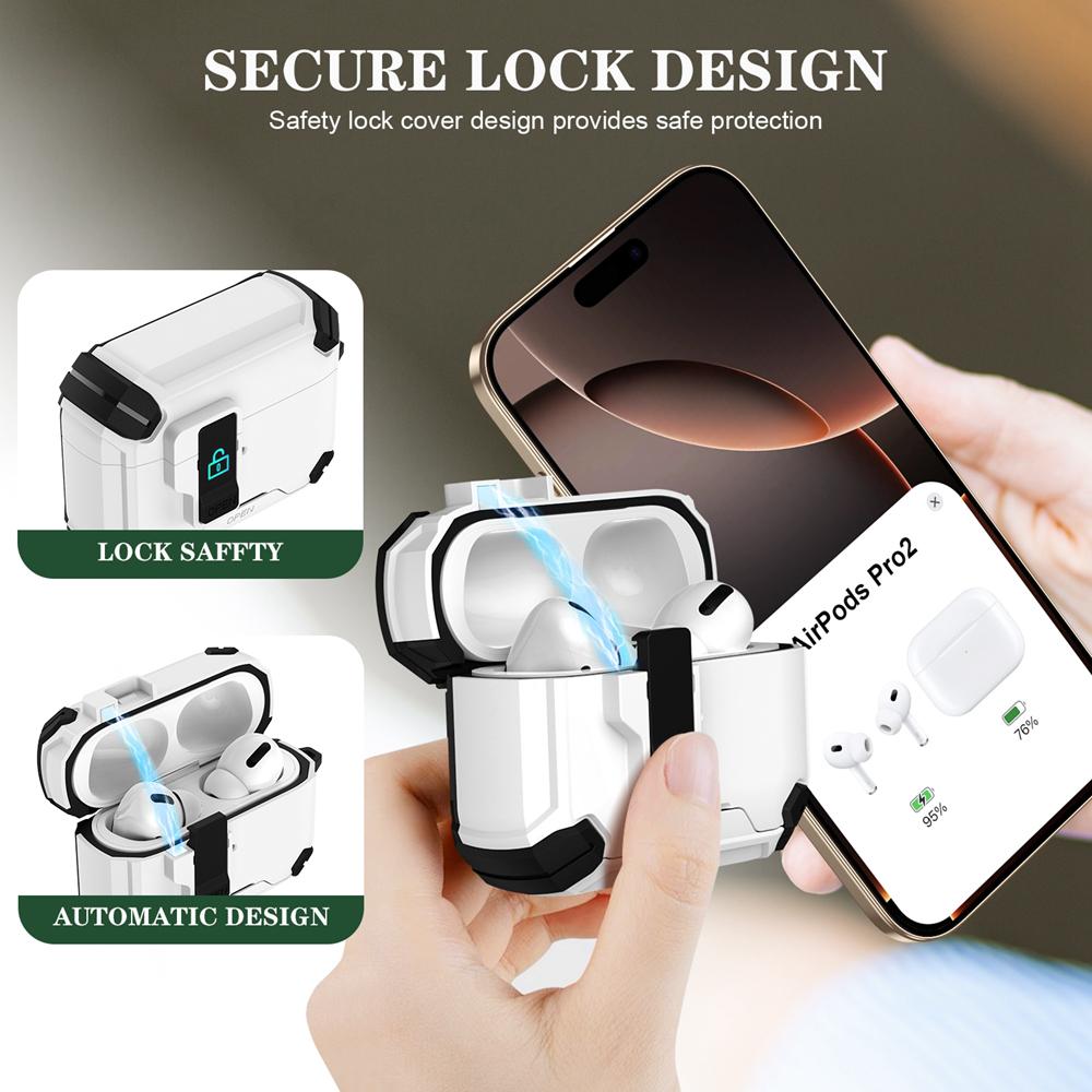 KEYSION Магнитный автоматический переключатель Чехол для наушников для Airpods Pro 3 Pro 2 Ударопрочный Подставка для телефона Чехол для наушников для AirPods 4 3 2 1