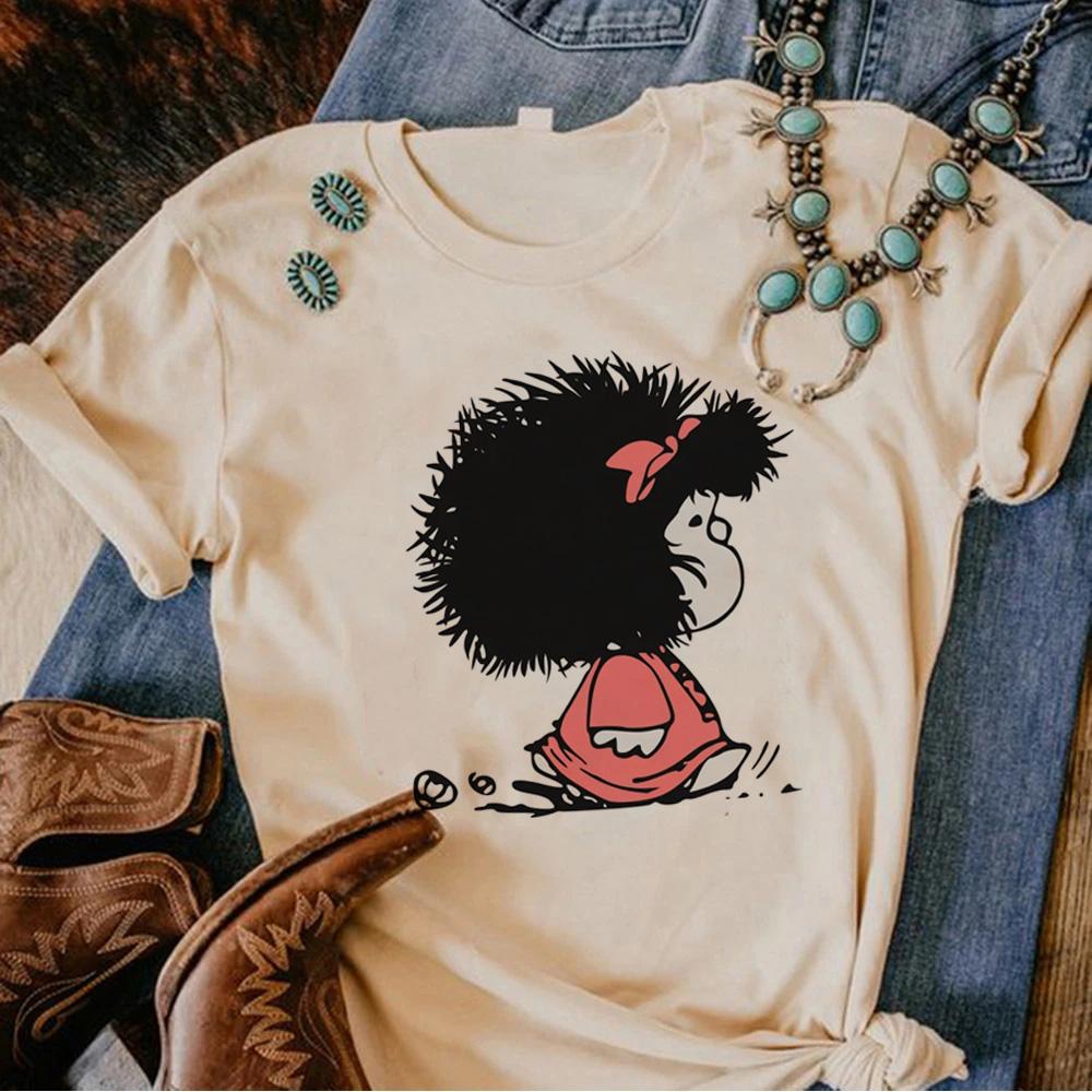 Mafalda tshirts Women Y2K comic graphic t shirt girl designer anime clothing