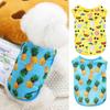 Dog Vest Round Neck Pineapple Print Sleeveless Breathable Dog Summer Pet Puppy Shirts