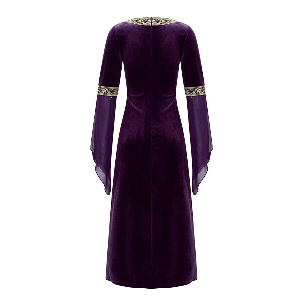 Средневековый костюм принцессы для девочек, вечерние в стиле Ренессанс, винтажное платье макси, бальное платье, наряд на Хэллоуин