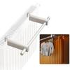 1Pc Compact Radiator Towel Hanger 30cm White Steel Bathroom Organizer Space Saving Easy Mount No Drilling Required Heat Resistant for 0.3-2m Heaters