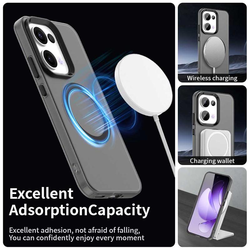 Transparent Case For Oppo Reno 13 Case Oppo Reno 13 5G Magnetic Adsorption Wireless Charge Cover For Oppo Reno 13 Case 6.59 inch