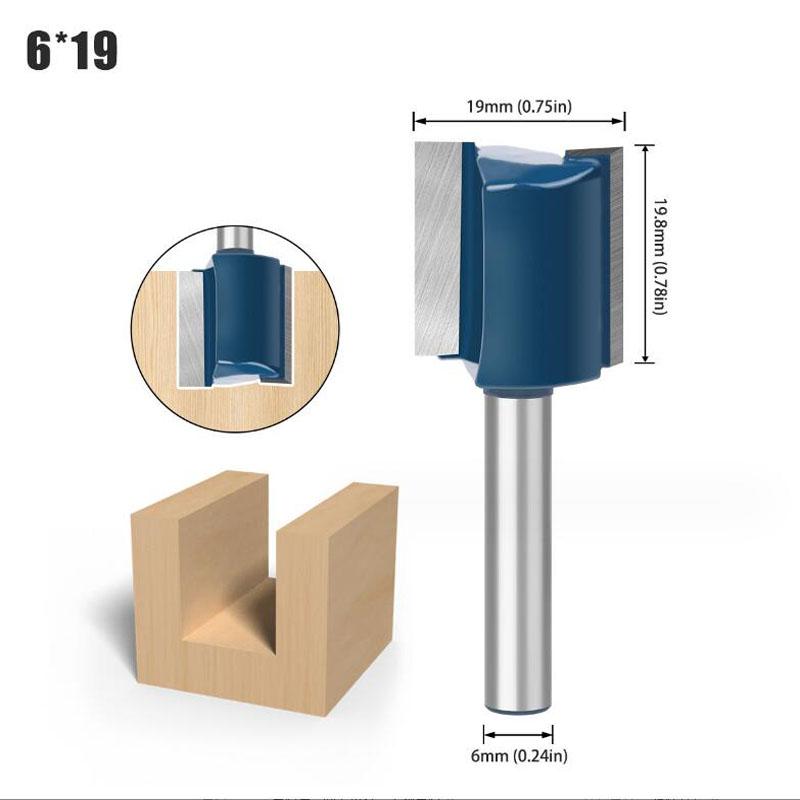 Набор фрез с хвостовиком 6 мм, обрезка, прямой круглый угол, коробка, фрезы для фаски, фрезы, карбид вольфрама, деревообрабатывающие инструменты