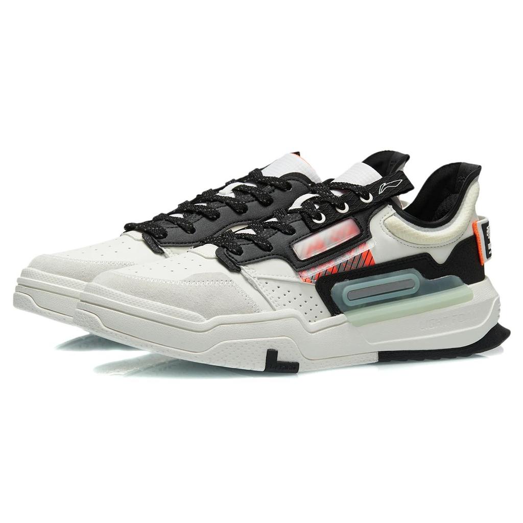 Li Ning Geek нескользящие износостойкие низкие кроссовки для скейтбординга мужские белые черные AGCR119-1
