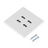 4 USB Ports DC 5V Home Office Electric Wall Mounted Power Socket Charger Outlet(110~250V)