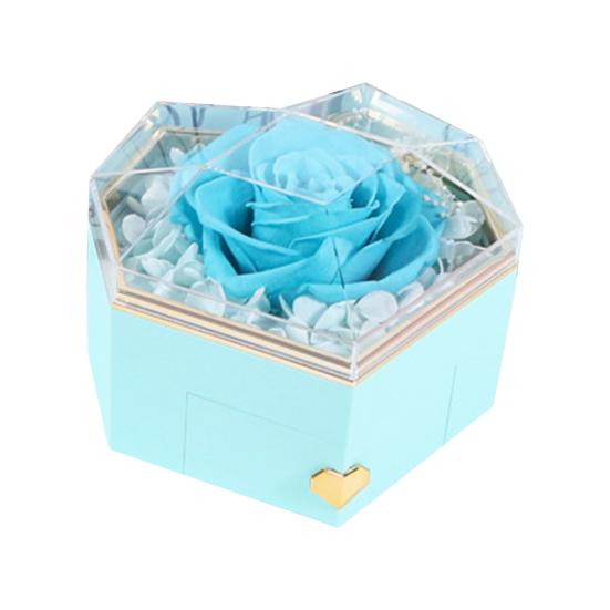 Консервированная шкатулка для колец с розами, шкатулка для украшений в форме сердца, консервированная шкатулка для ожерелий с цветами и скрытым ящиком, подарок на ее день рождения, годовщину, предложение