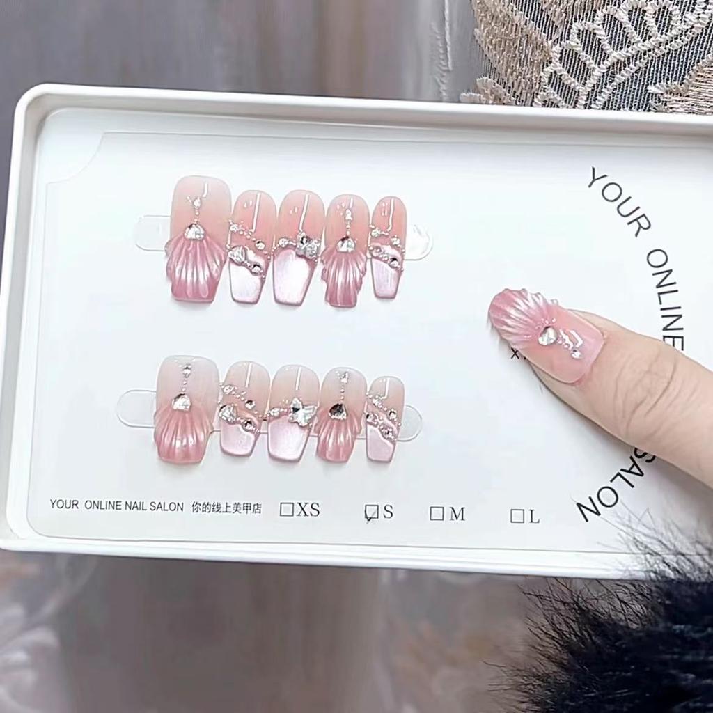 Pure Handmade Phototherapy Wear Armor Shell Girls Reusable Nail Art Patches