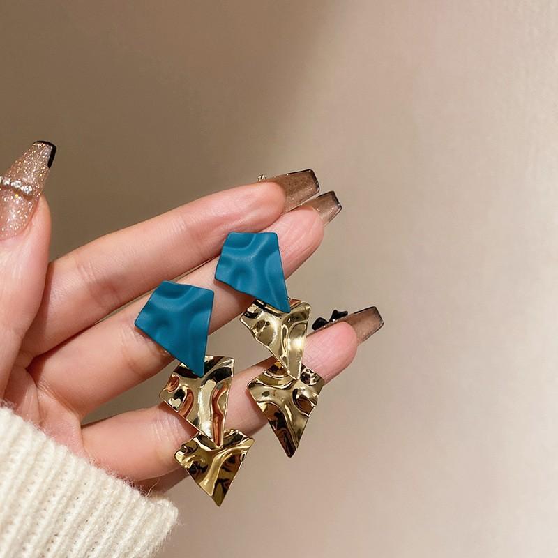 Акриловые геометрические серьги с ощущением роскоши, нишевой индивидуальности, модные серьги, европейские и американские минималистичные серьги
