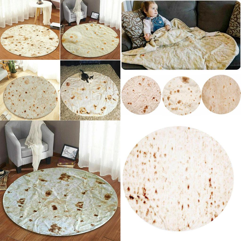 Уютное и без запаха круглое одеяло-тортилья для спальни, гостиной и пикников