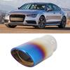 Stainless Steel Car Modified Exhaust Tip Muffler Pipe Rear Tail Throat Titanium Blue 62mm   2.4in