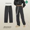 2024 Autumn/Winter Men's Thick 350g Velvet Straight-Leg Loose Casual Sports Trousers