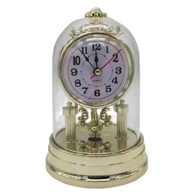 European Style Mute Retro Alarm Clocks Stopwatch Table Clock for Living Room Office Desktop Decoration Clock Watch Gifts