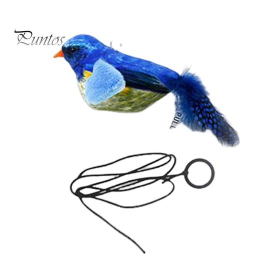 Интерактивные игрушки для кошек, подвесная плюшевая птица, писклявая звуковая имитация птицы, игрушка-дразнилка, игривое развлечение, связь с вашим домашним котенком, щебечущая игрушка для кошек