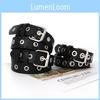 Minimalist Pu Punched Belt For Women With Alloy Buckle For Daily Use And Fashion
