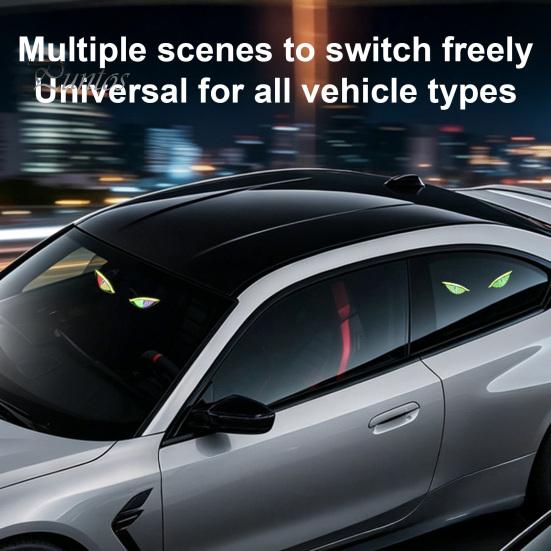 Светодиодная подсветка для автомобильного окна «Глаз Демона», USB, беспроводная, анимированная, предупреждающий свет для лобового стекла, аксессуар для модификации, а также для заднего стекла