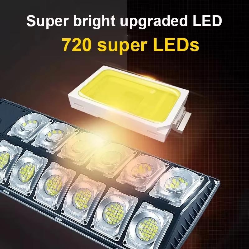 Мощные солнечные фонари для улицы, сверхяркий солнечный уличный фонарь 720 LED, солнечный настенный светильник, солнечный прожектор для гаража, сада, двора