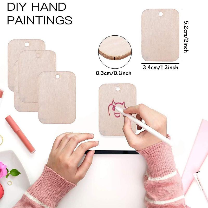 10 шт. незаконченных деревянных срезов подарочные бирки DIY закладки поделки пустые деревянные подвесные этикетки с веревкой для декора вечеринки
