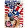 Patriotic Retriever Golden Double Sided Garden Ag 12" X 18" Same Day Shipping ANM VVL YYX EEZ