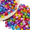 100Pcs Candy Color Fashion Jewelry Unique Gifts Beautiful Acrylic Findings Loose Beads Star Shape Jewelry Accessories 9mm Spacer DIY