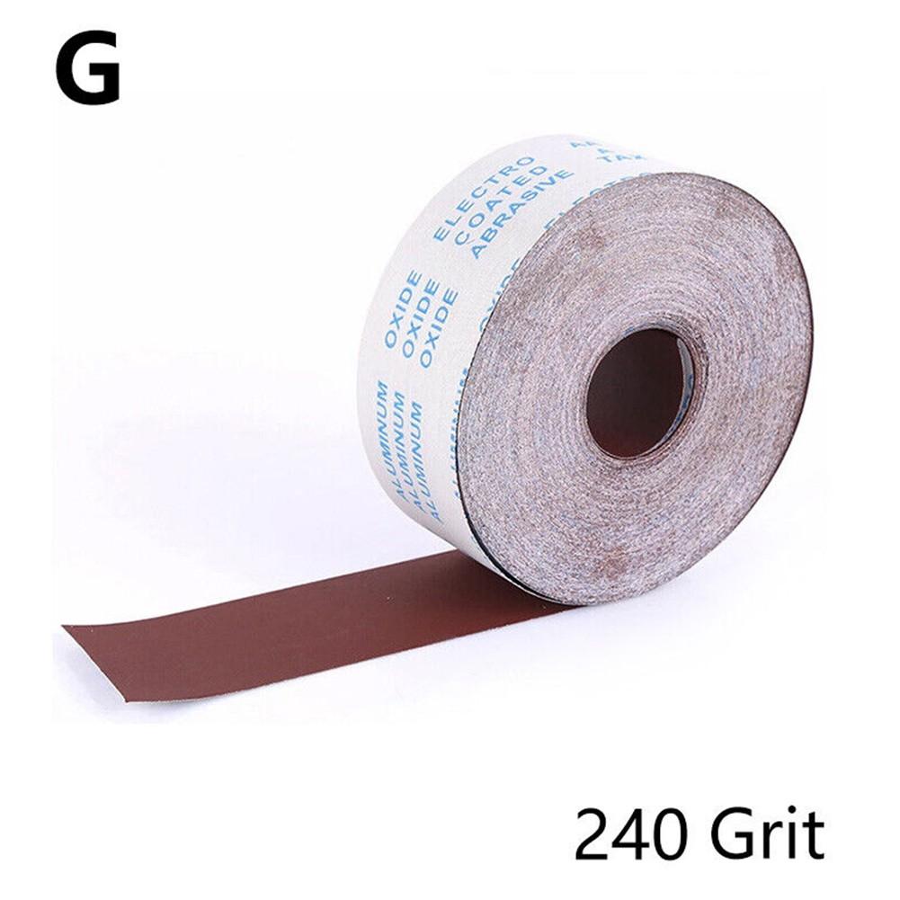 1M*10CM Sandpaper Roll 80-800 Grit Emery Cloth Non-staining Coating