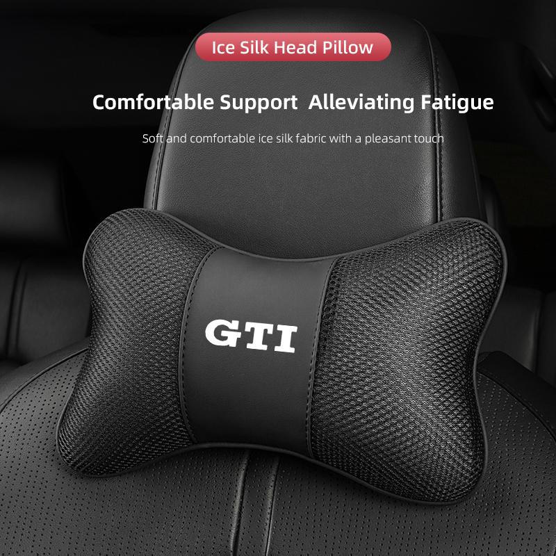 Car Seat Headrest Neck Pillow Interior For VW GTI Polo Golf Passat B6 Tiguan Arteon Touareg Taigo Caddy Jetta Beetle CC Hub Cap zj6