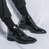 Роскошные мужские высокие ботильоны стильные ботинки челси мужские дышащие лакированные кожаные формальные туфли большие размеры 38-47 мужские хип-хоп туфли