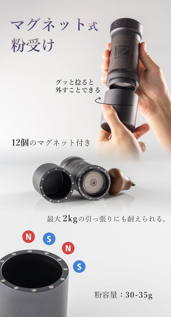 Бренд, выбранный чемпионом мира WBrC два раза подряд 1Zpresso Ручной кофемолка Утюг включает в себя переноску Легко складной из нержавеющей стали