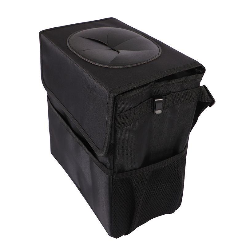 Car Trash Can Waterproof Liner Creative Trash Oxford Material, Washable and Durable Black Car Trash Can Car Folding High Quality