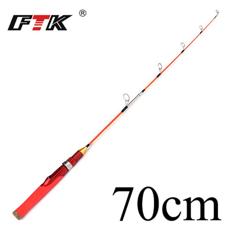 FTK Зимняя удочка для зимней удочки 50-80 см CW10-40G, катушка для зимней рыбалки, зимняя мягкая удочка для ловли карпа