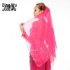 Women's Chiffon Belly Dance Headscarf with Rhinestone Chain