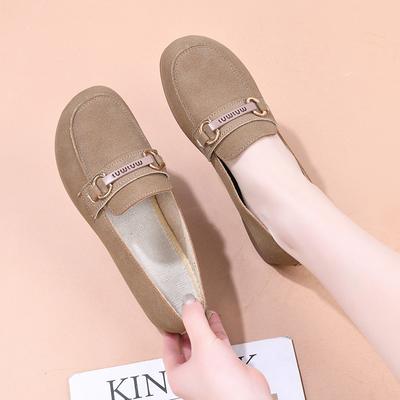 Весна 2025 новая обувь Doudou женские балетки повседневные на плоской подошве обувь для мамы модные универсальные одинарные туфли