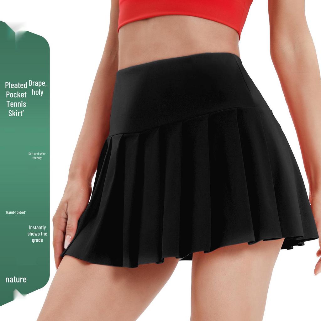 Быстросохнущая плиссированная спортивная юбка с защитой от просвечивания для бега, йоги, тенниса, бадминтона и гольфа