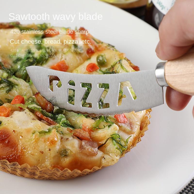 2 шт., нож для пиццы из нержавеющей стали, деревянная ручка, роликовый нож для пиццы, нож для пиццы, инструмент для выпечки