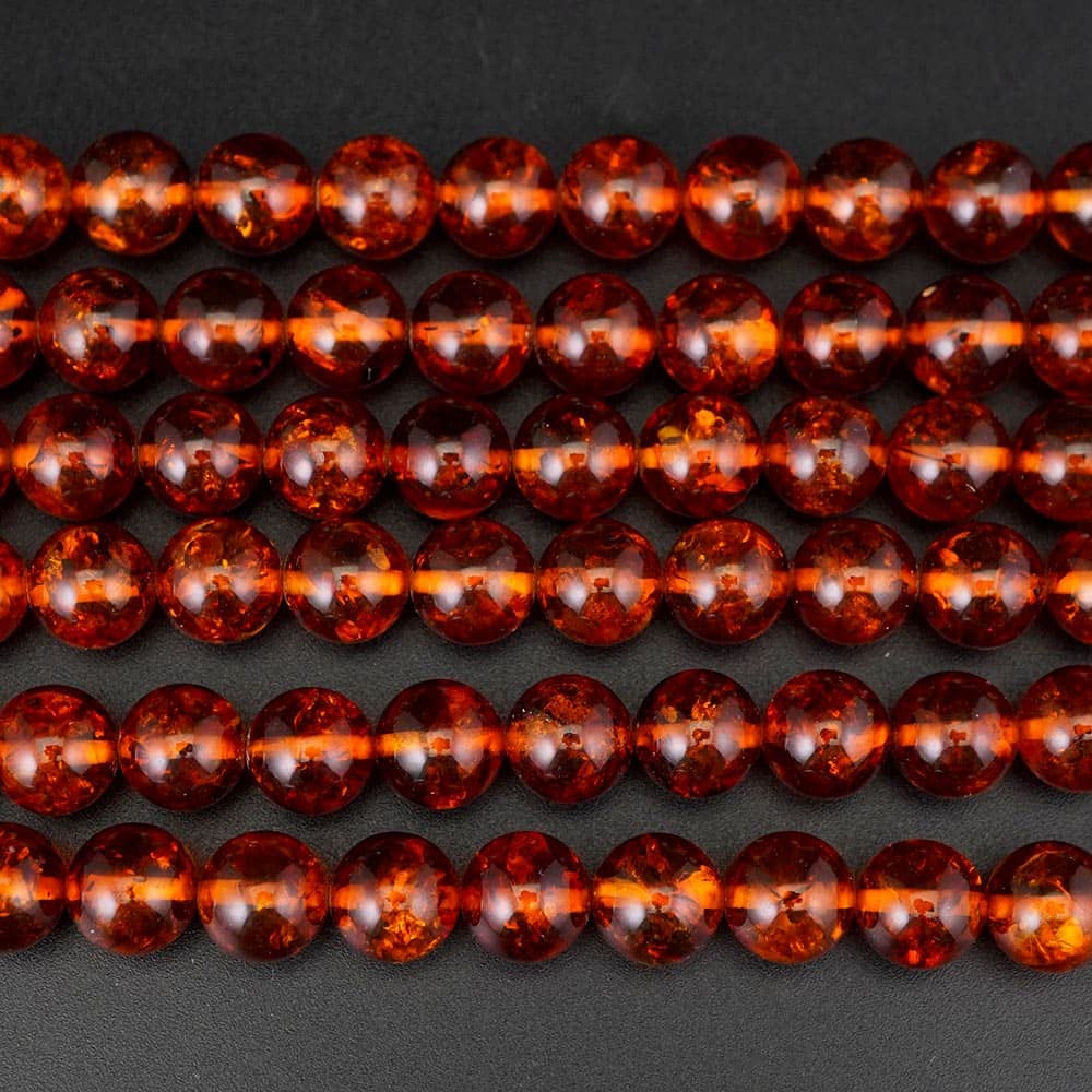 Бусины Power Stone Amber 10 мм круглые проданы Бусины Power Stone Natural Stone 1 ряд круглые шарики 38 см Материал браслета ручной работы прибл.