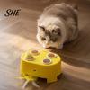 Rechargeable Cat Toys for Solo Play Interactive Toy, Whack a Mole Feather Toy with Automatic Pouncing Cats 3 Modes, Kitten Indoor Bored Smart