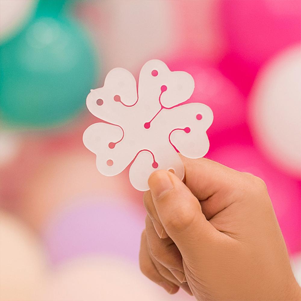 10Pcs Flower Shape Balloon Clips for Balloon Arch Plastic Balloon Connector for Birthday Wedding Valentine's Day Party Decor