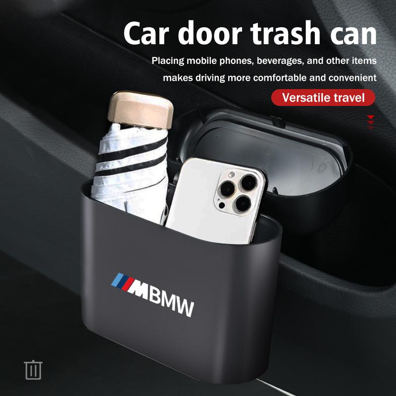 MUSE5 Car Door Side Trash Universal Garbage Dust Case Storage Box For BMW M Performance Alpina M3 M5 M6 X1 X3 X4 X5 G20
