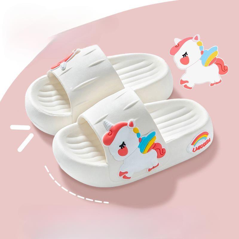 Unicorn Girls Slippers Children Super Soft Non-slip Cartoon Cute Princess Slippers Girls Sandals