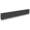 Lawn Edging 10 Pcs 103 X 20 Cm Steel Black