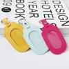 PU Leather ID Badge Holder with Clear Window Detachable Key Ring Anti-fall Card Case for Nurses Students Employees