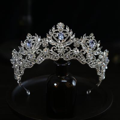 Новая Роскошная и Элегантная Корона Королевы Свадебная Тиара с Цирконами Аксессуары для Волос Основное Свадебное Платье