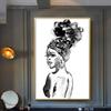 Canvas Painting Black and White Beauty African Women Living Room Wall Painting Home Decoration Wall Art Poster